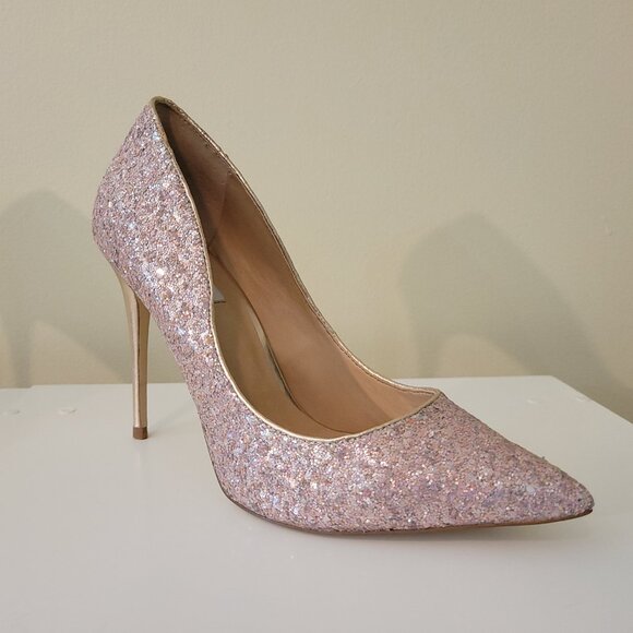 Steve Madden | Daisie Pink Glitter Heel, Size 9 - Picture 5 of 16